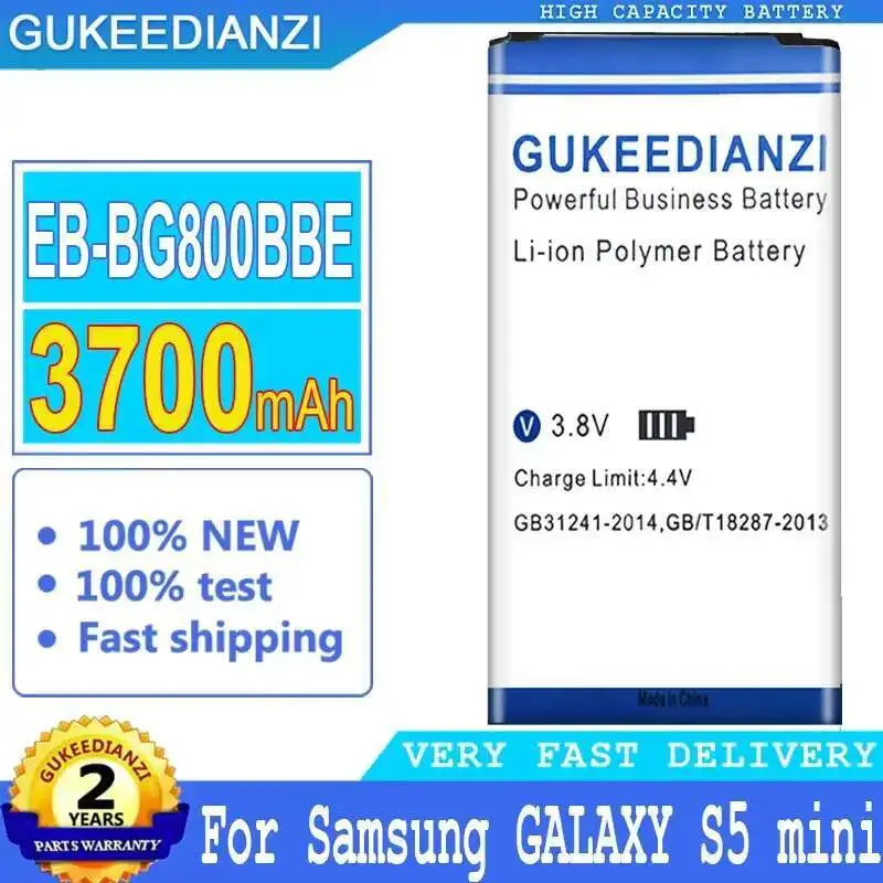 

Аккумулятор для мобильного телефона EB-BG800BBE 3700 мАч для Samsung Galaxy S5 Mini S5mini G870 G870W G870A SM-G800F SM-G800H EB BG800BBE