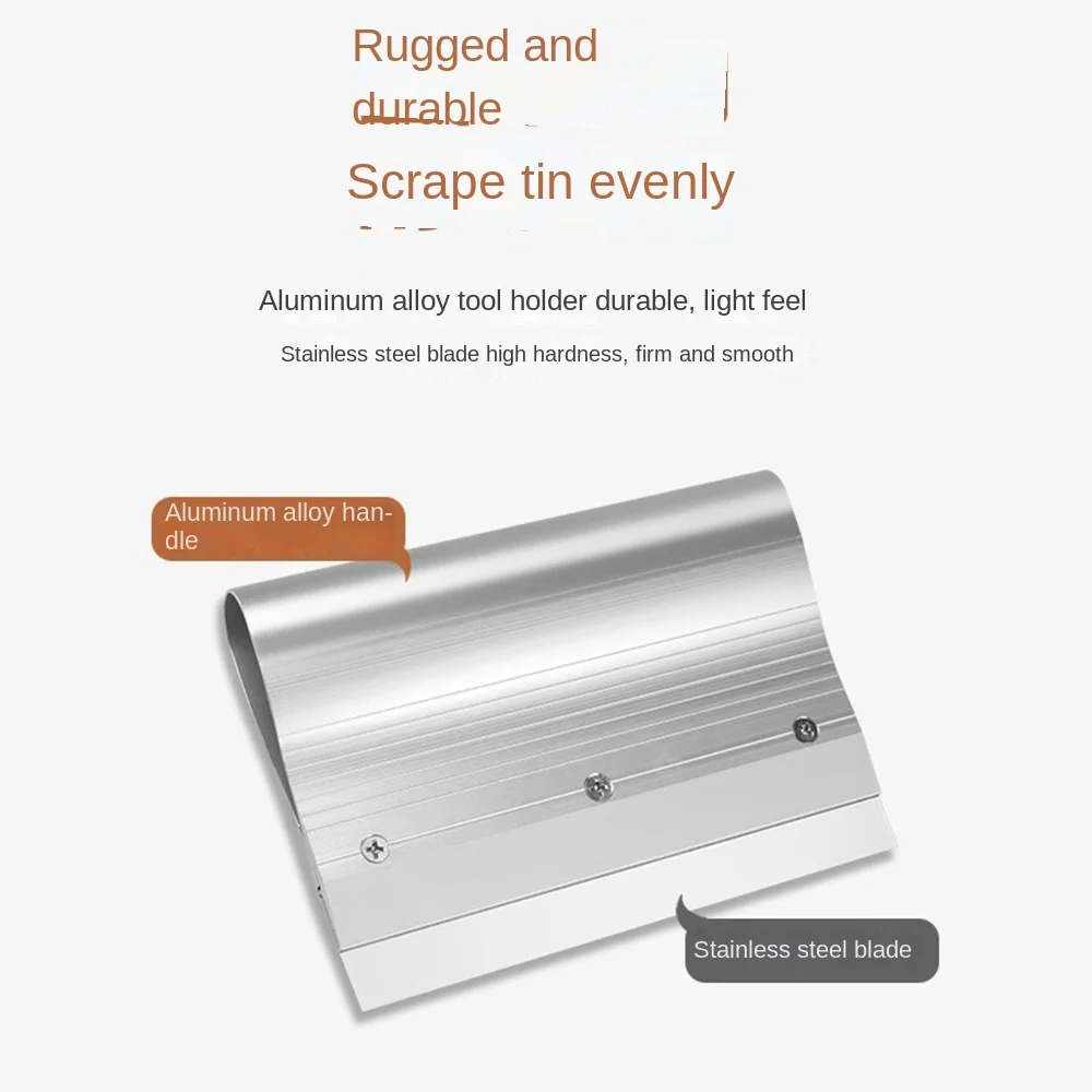 10/15/20/25/30CM Stainless Steel Paste Squeegee Scraping Board SMT Stencil Scraper Tin Solder Paste Scraping Knife Tool Parts