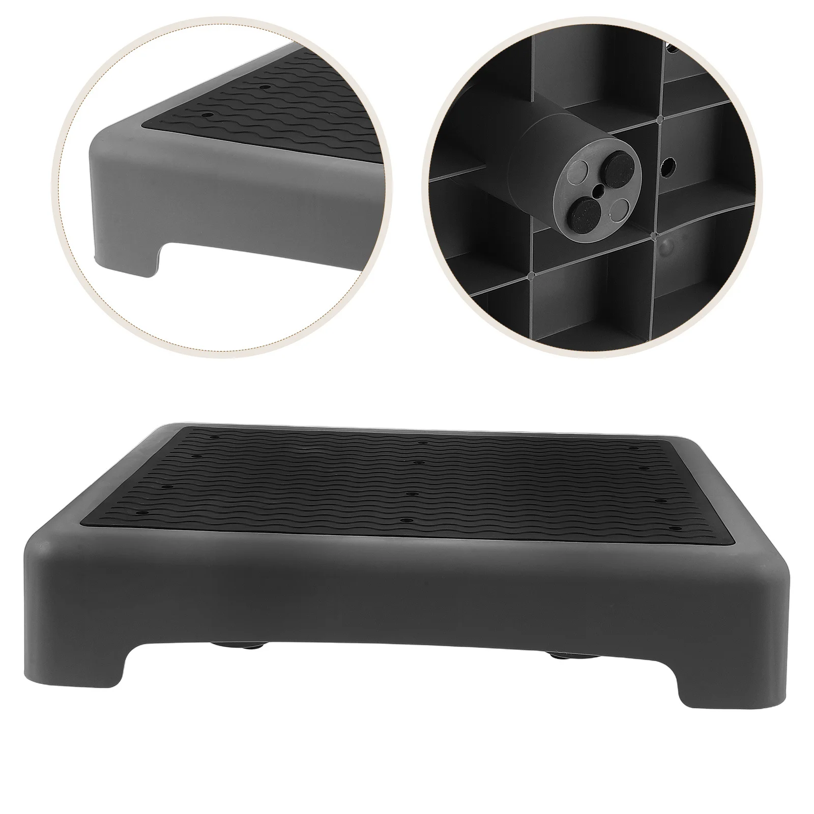 

Non-Slip Plastic Bathroom Step Stool 44x34cm for Elderly Kids Pregnant Women Mobility Assistance Footrest Platform Toilet