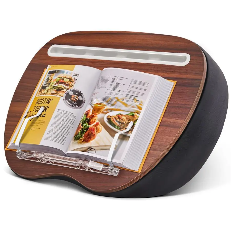 

Lap Beanbag Book Stand, HandsFree Reading Pillow Stand for Neck Support, Comfortable Beanbag Book Holder for Bed, Sofa, Dorm Roo