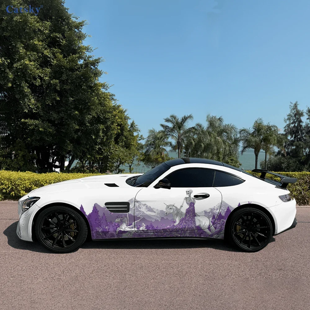 

Skeleton Forest Car Side Sticker PVC Self Waterproof Stick, Striking Auto Exterior Accessories Decor Protect Gift for Car Lover
