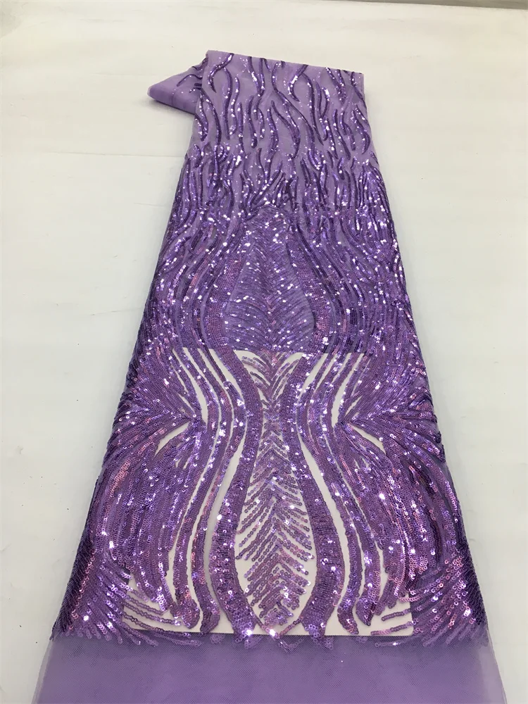 African Sequins Net Lace Fabric 2026 High Quality Swiss Voile Embroidery Tulle Laces 2.5 Yards For Sewing Party Dresses