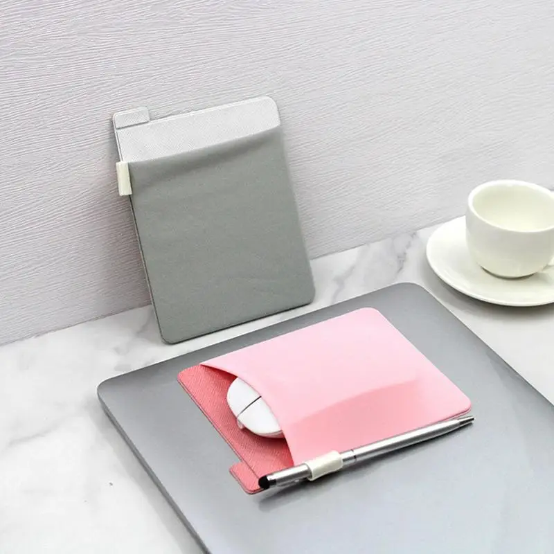 Pocket Pouch For Laptop Adhesive Laptop Back Storage Bag Portable Reusable Storage Pocket For External Hard Drive Stylus Pens