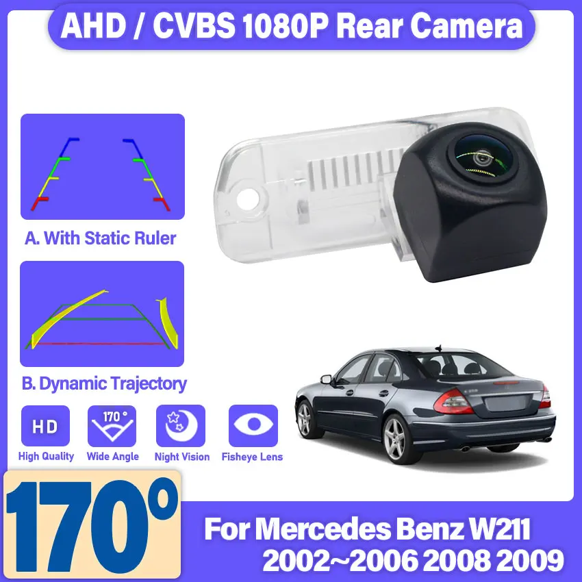CCD HD High quality RCA Rear View Camera For Mercedes Benz W211 2002 2003 2004 2005 2006 2008 2009 Reverse BackUp Parking Camera