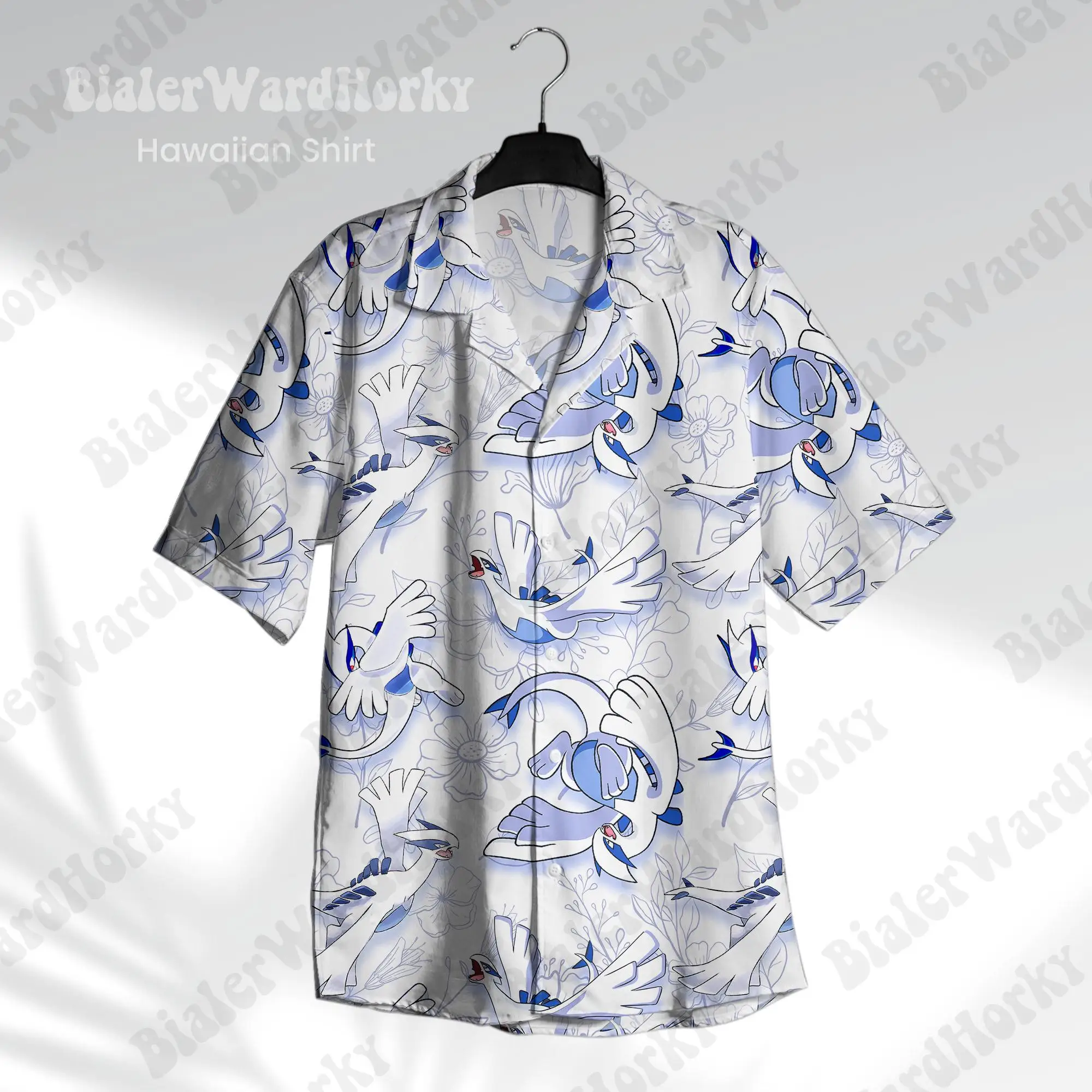 Lugia Hawaiian Shirt Pokémon Anime Lugia Grafik-T-Shirt Sommer Freizeit Herren-T-Shirt Kinderkleidung T-Shirt Y2k Frau ﻿ – Detail 3