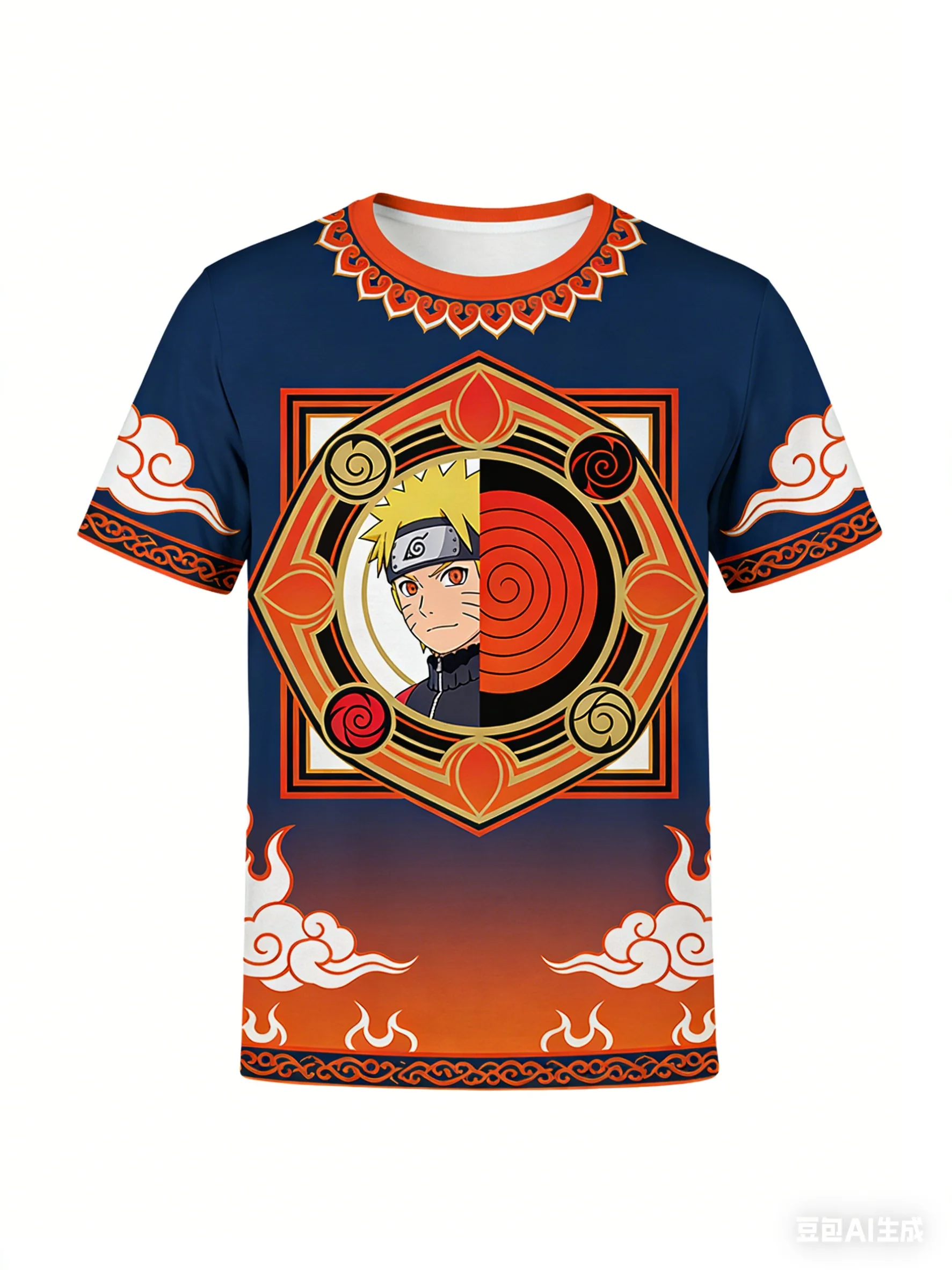 

Naruto T-shirt Short Sleeve Naruto Sasuke Uchiha Itachi Anime Merchandise Trendy Brand Unisex Loose Top for Couples