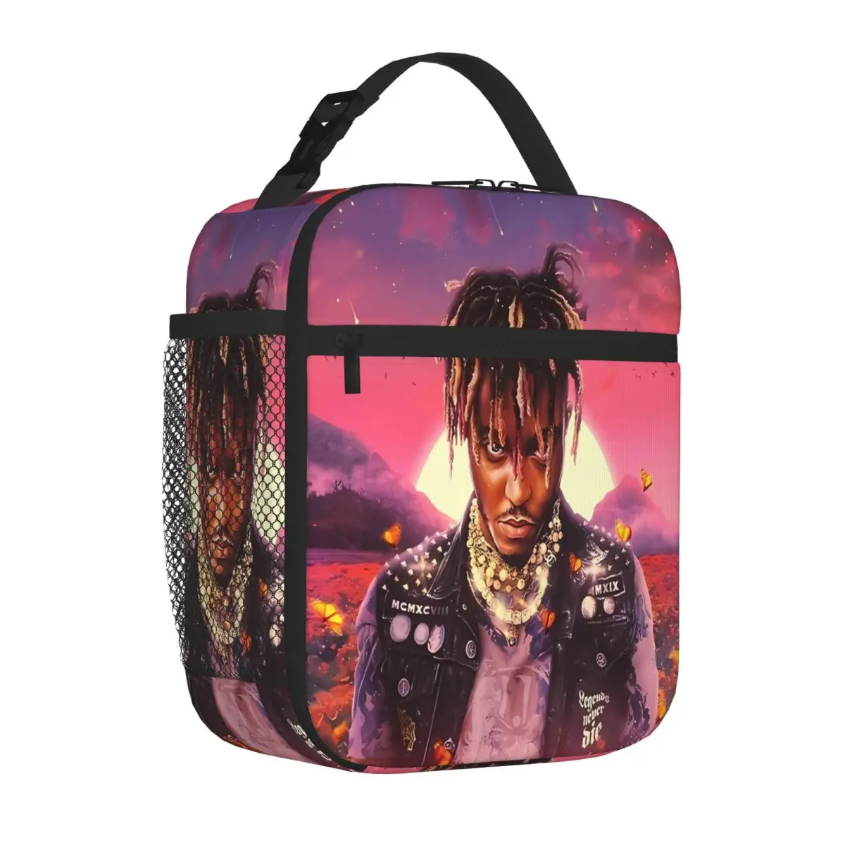 Bestselling Juice Wrld Popular Style Cartoon Thermal Lunch Bag Children Outing Food Tote Bag