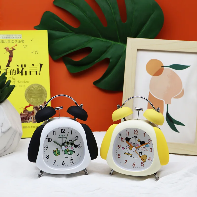 Puppy Kids High Appearance Alarm Clock Super Loud Alarm Silent Night Light for Students