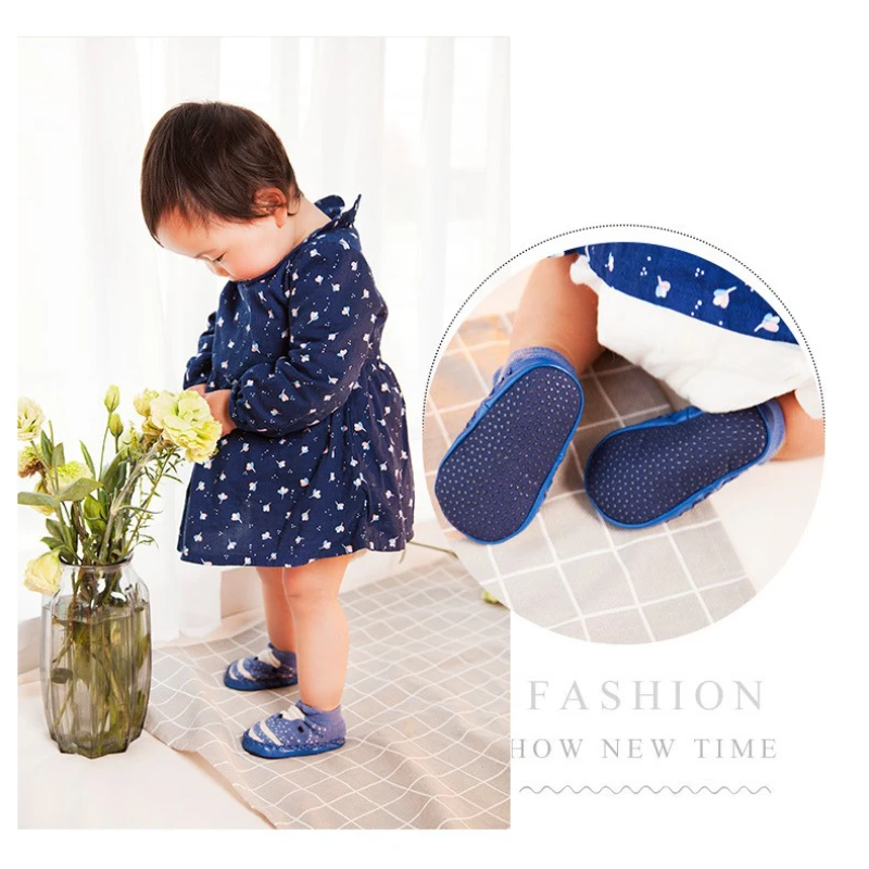 0-24Months Spring Autumn Newborn Rubber Soles Baby Socks Infant Baby Girls Boys Shoes Baby Floor Socks Anti Slip Soft Sole Sock