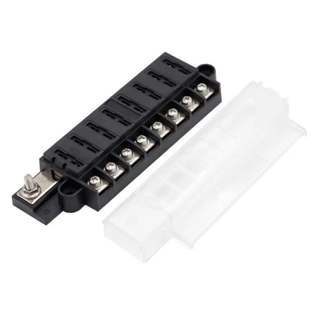Standard 12V 24V Fuse Box 4 Way 8 Way ATO Standard Blade Fuses Medium Insert 130 Degree Fuse Holder For Heavy Duty