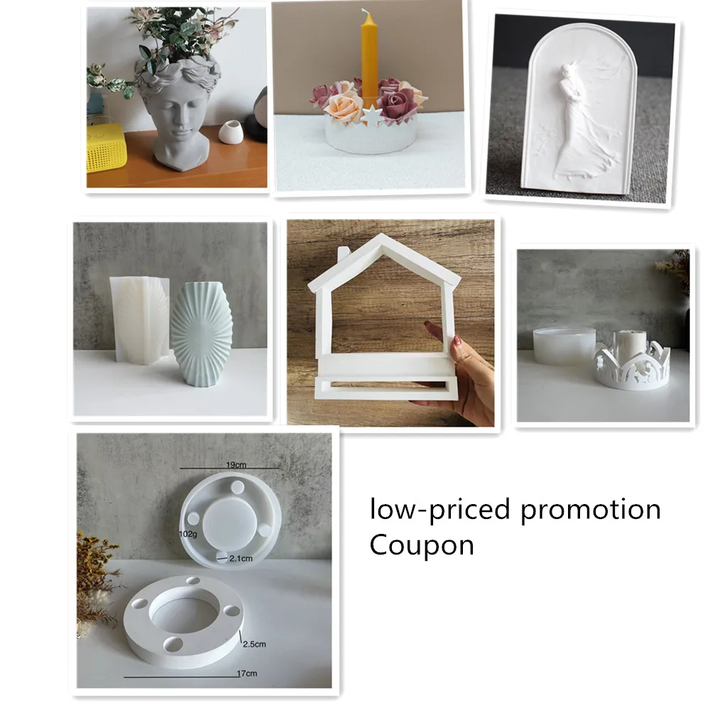 

DIY Silicone Mold for Ceramic Plaster Crafts – Flower Pot, Soap, Candle, Cup, Storage Box Making