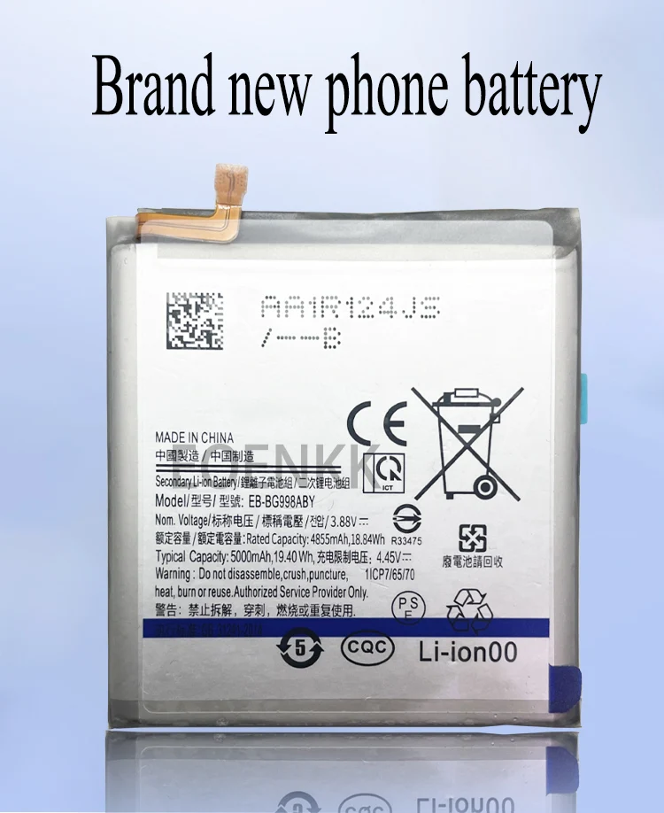100% high capacity EB-BG998ABY Battery For Samsung S21 Ultra 5G Phone Replacement Bateria