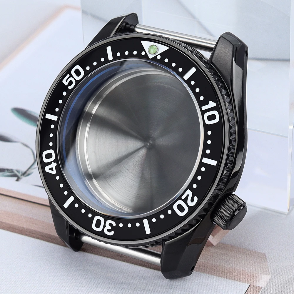 

PVD Black 42mm Men's SPB185/SPB187J1 Watch Case Stainless Steel For NH35 NH36 NH34 NH38 NH70 Automatic Movt NH35 Case 28.5mmDial