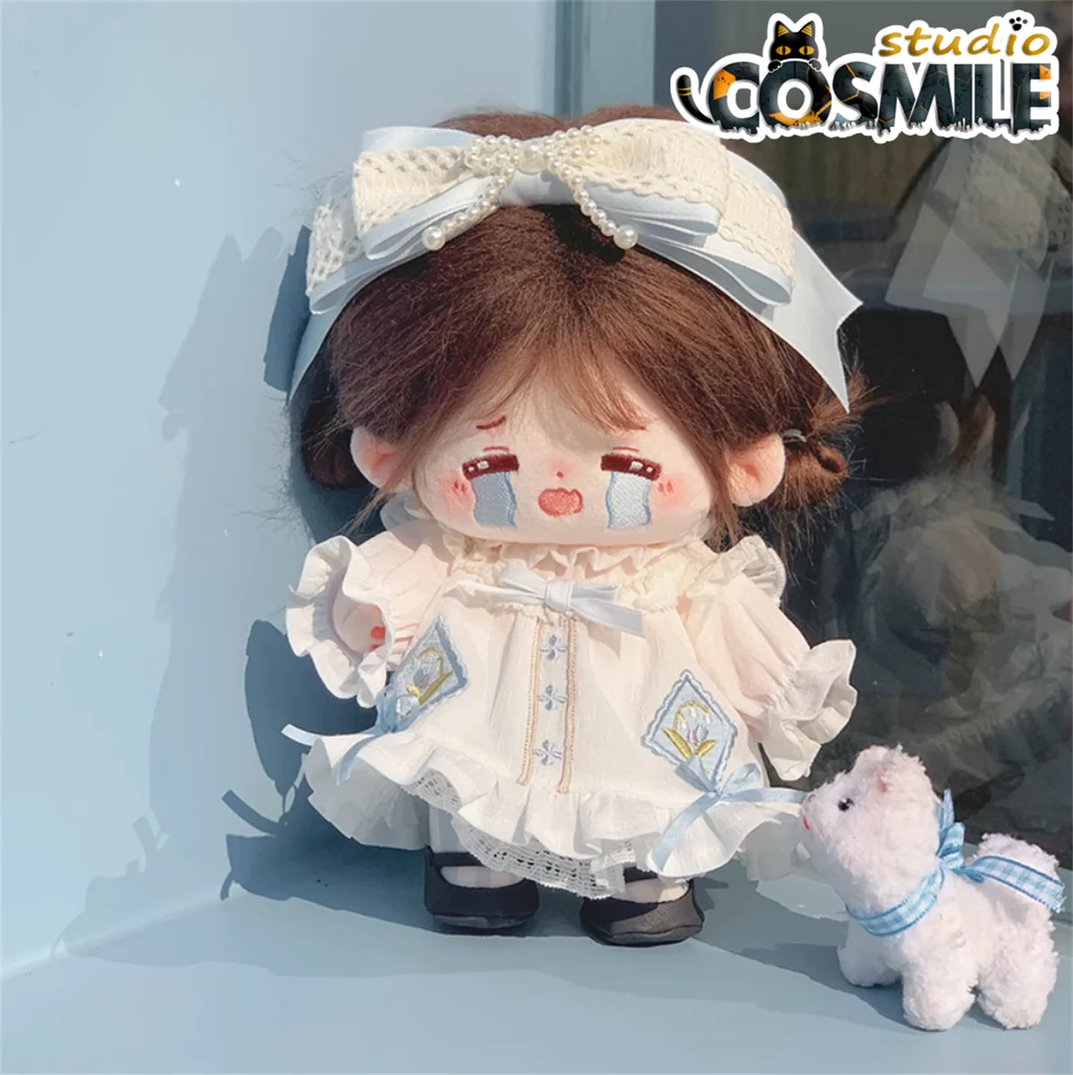 No Attributes Kpop Idol Gorgeous Noble Court Style White Shirt Pajamas Suit Costume Stuffed Plushie 20cm 30cm Doll Clothes Jun