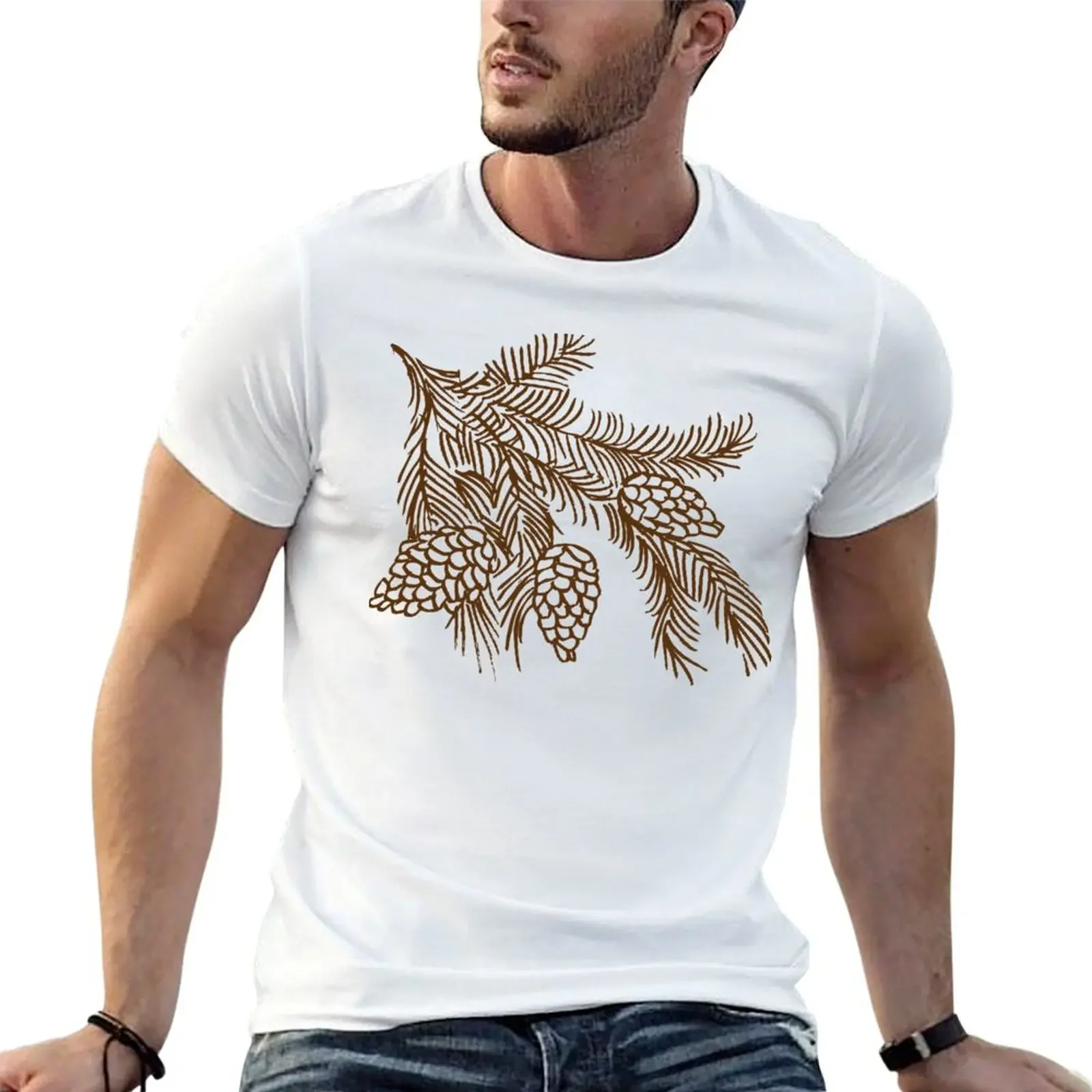 Pine Cone T-Shirt funny meme t-shirts tops blacks T-shirts for men cotton