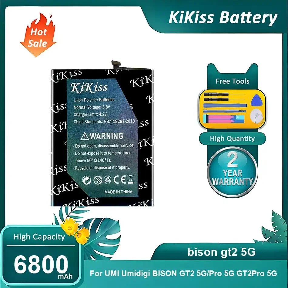 

Мощный аккумулятор для мобильного телефона Umidigi Umi BISON GT2 Pro 5G, bison gt2 5G, 6800 мАч