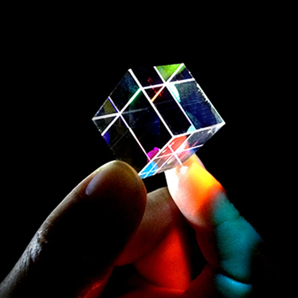 

Glass Rgb Dispersion Optical .8x1.8cm Science Education Experiment Physics Prism Kit Cube Dispersion Prism