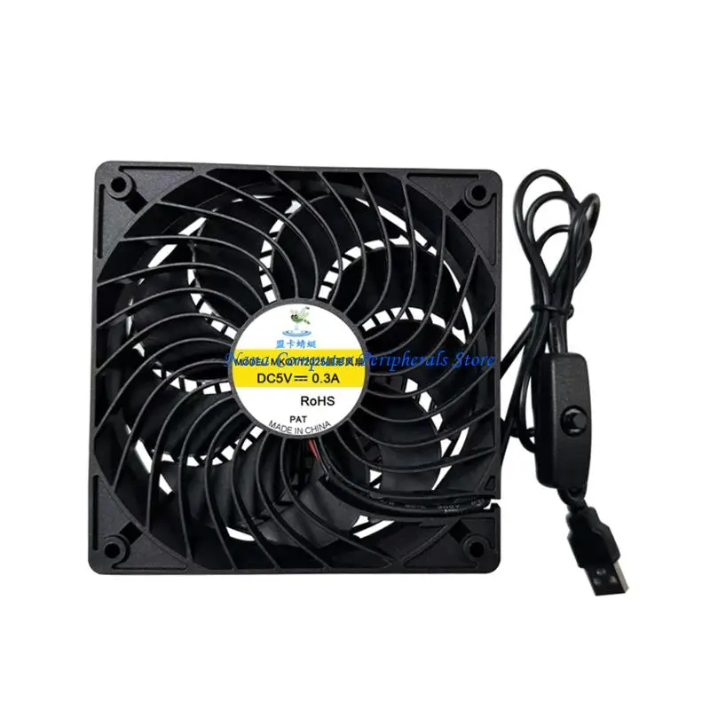 F68C 12cm Plastic USB Fan For Electronic Equipment Cooling Computer Components And Home Appliances