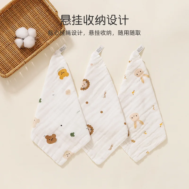 1/5pcs Baby Towel Newborn Long Burp Cloth Cotton Muslin Soft Small Square Towels Children Face-Washing Shower Towels Baby