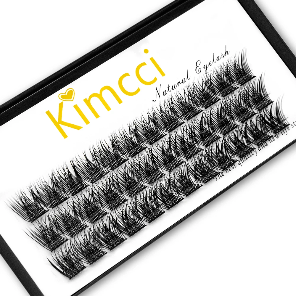 Kimcci W04 36 حزم المنك رمش تمديد فو المنك جلدة مجزأة كاذبة حزم الرموش الطبيعية سهلة التشغيل رمش