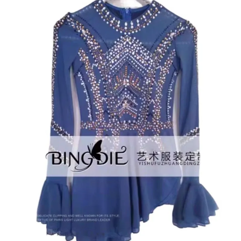 Figure Skating Dress Fitness Competition Female Performance Dress Cheerleading Art Exam  운동복셋트 Aerobics Clothing