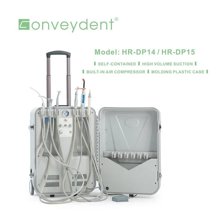 2024 New Best CE Dentist Home Mobile Unidad Dental Odontology Equipment Portable Dental Unit With Air Compressor