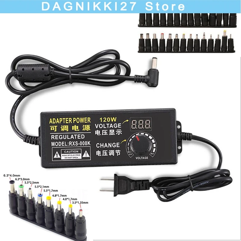 220V To 12V 9V 24V Universal Charger Power Supply Adapter 12V 36V AC DC Transformer Converter Led Power Supply Adjustable V27