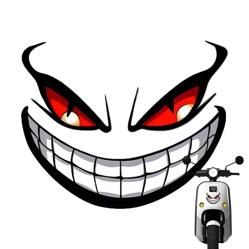

Наклейка на окно автомобиля, улыбка дьявола, декоративные наклейки для автомобиля, забавная наклейка для автомобиля, декоративная наклейка на Хэллоуин для автомобилей, грузовиков