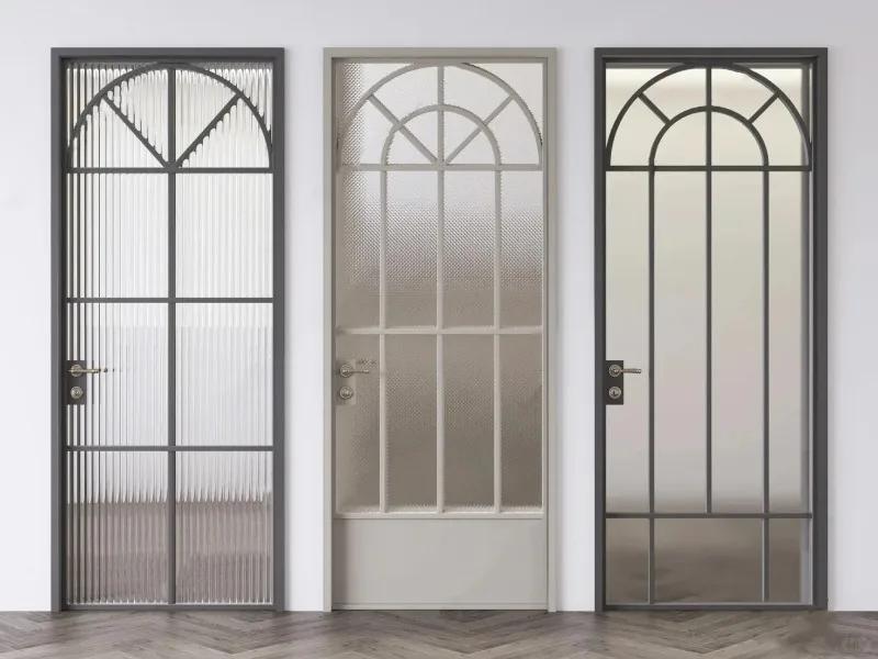 Sixinalu Double Glazing Tempered Glass Hinged Doors Thermal Break Aluminium Casement Door for House Bathroom Bedroom