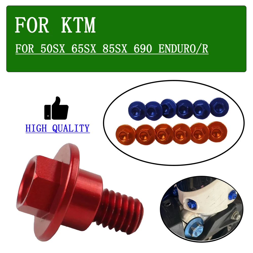 

For KTM SXF XC XCF EXC EXCF XCW XCFW 125 150 250 300 350 400 450 500 530 SX 50 65 85 2000 - 2024 Front Fork Guard Bolt Screw M6