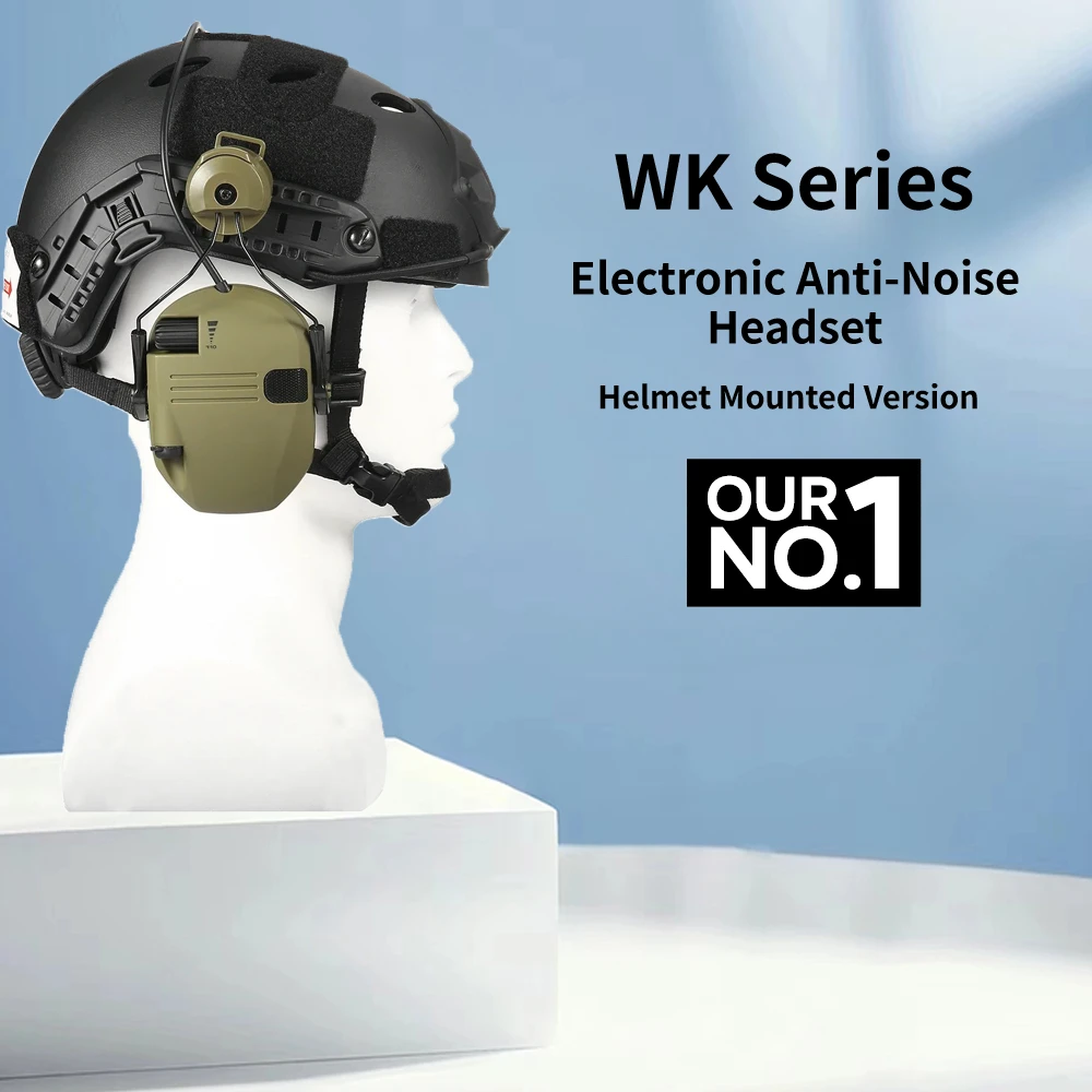 

New Generation Walker Helmet VersionTactical Electronic Shooting Earmuff Anti-noise Headphone+WK dedicatedstand