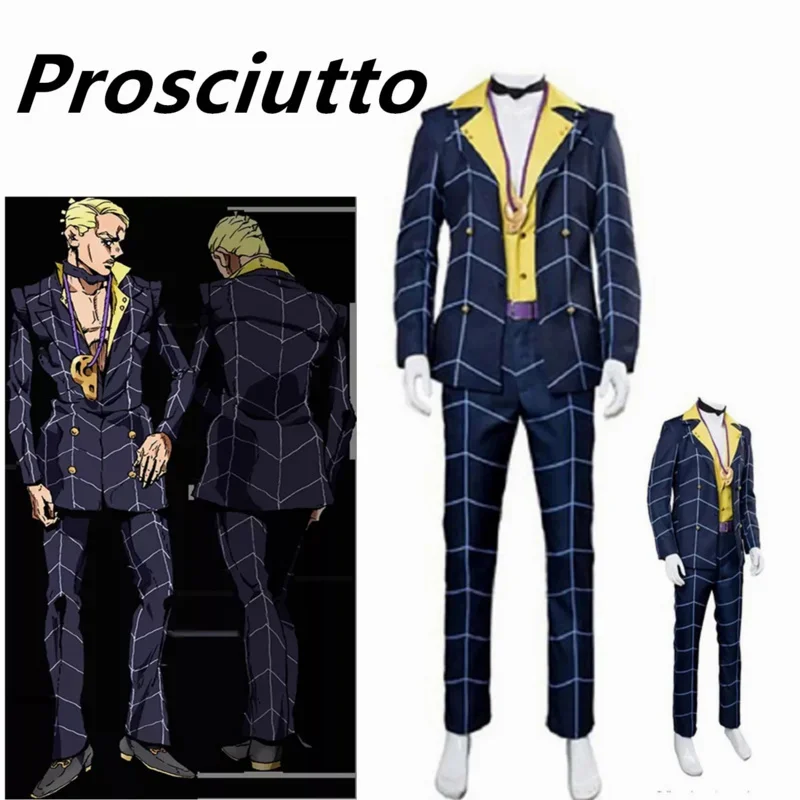 JoJo'S Bizarre Adventure Golden Wind Ham Cosplay Costume Bruno Bucciarati Outfit Suit Adult Men Women Halloween Carnival MN5