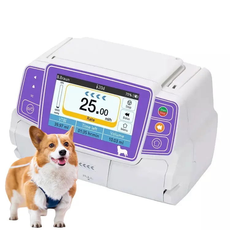Small veterinary injection pump at the veterinary clinic