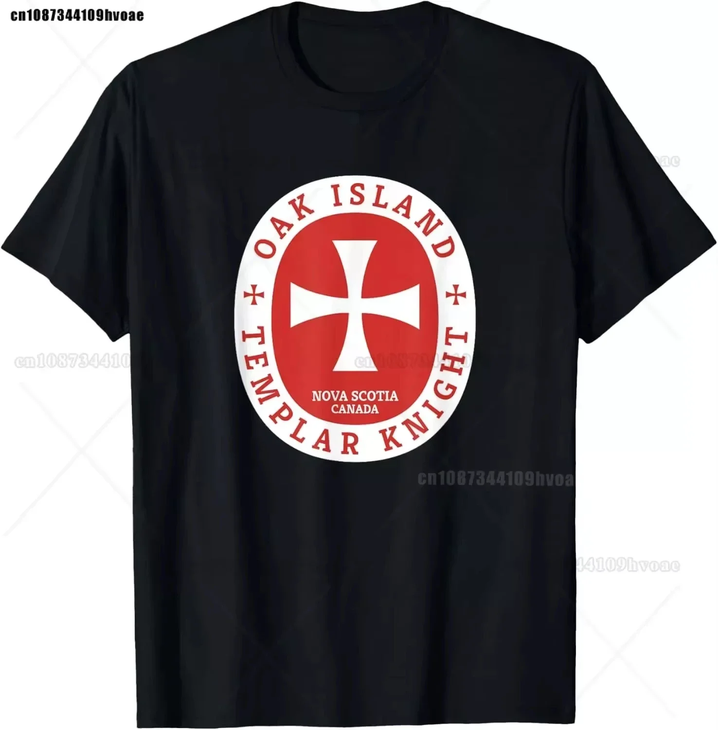Men's Templar Knight Crusader Christian Graphic T-Shirt 2026 Summer Black Cotton Oversized Streetwear Tee for Faith Fans view 3