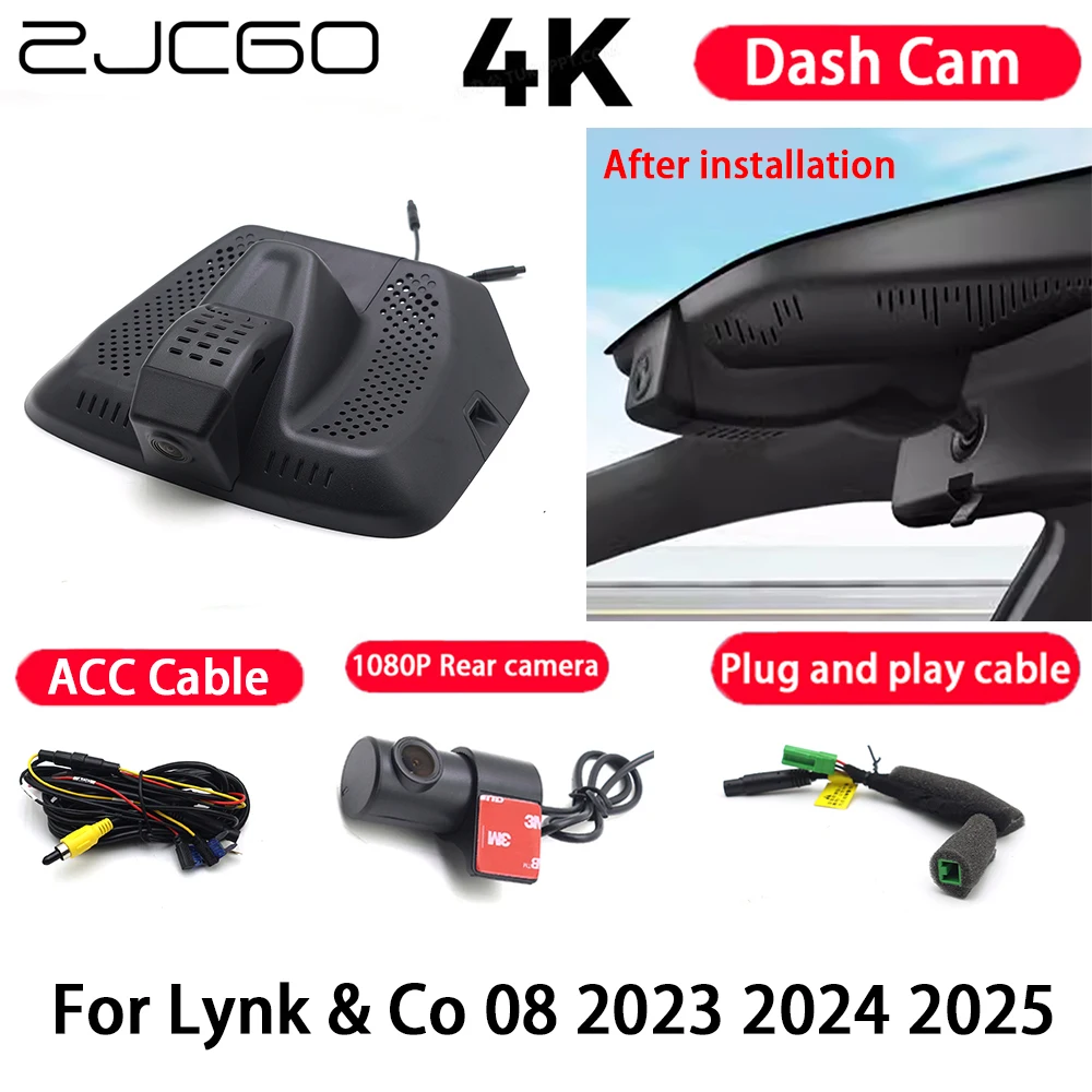 Car Camera 4K Plug and Play Dash Cam Video Recorder Night Vision for Lynk & Co 08 2023 2024 2025