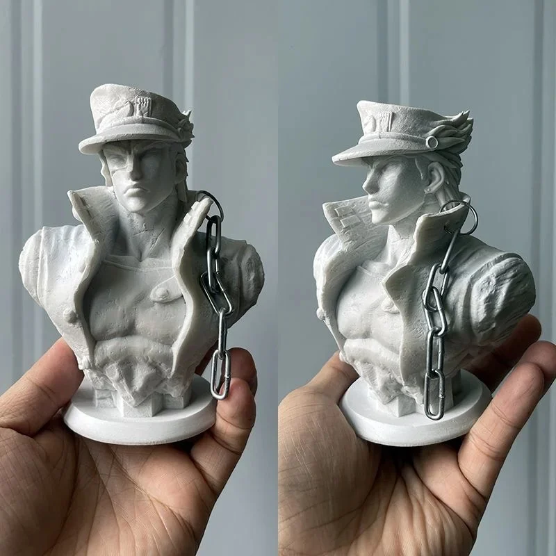 JoJo’s Bizarre Adventure Figure White Kujo Jotaro Dio Giorno Anime Role Collectible Model Resin Small Ornament Home Decor Statue