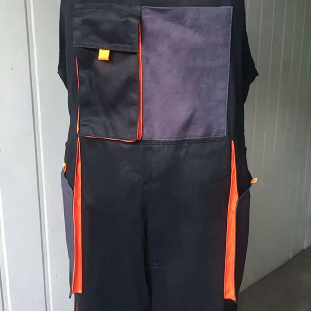 Oversized Cotton Bib Pants Mens Multi Pocket Workwear Cargo Jumpsuit Casual Outdoor Utility Trousers Japanese Fashion