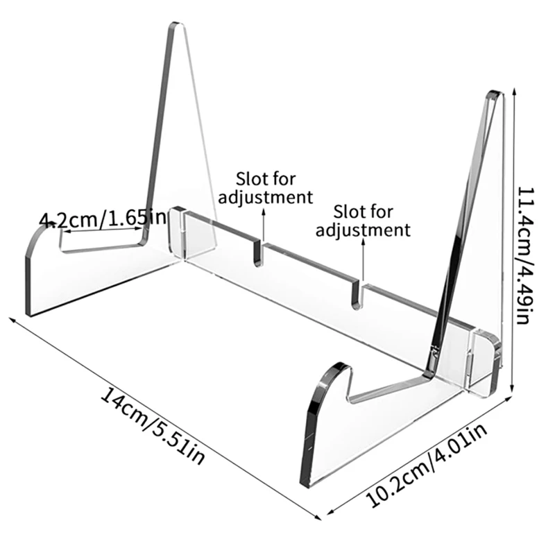 With Support S For Displaying Comic Books Artworks CDs Acrylic Book Stand Clear Book Easel With Display Stand Display Shelf