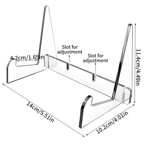 With Support S For Displaying Comic Books Artworks CDs Acrylic Book Stand Clear Book Easel With Display Stand Display Shelf