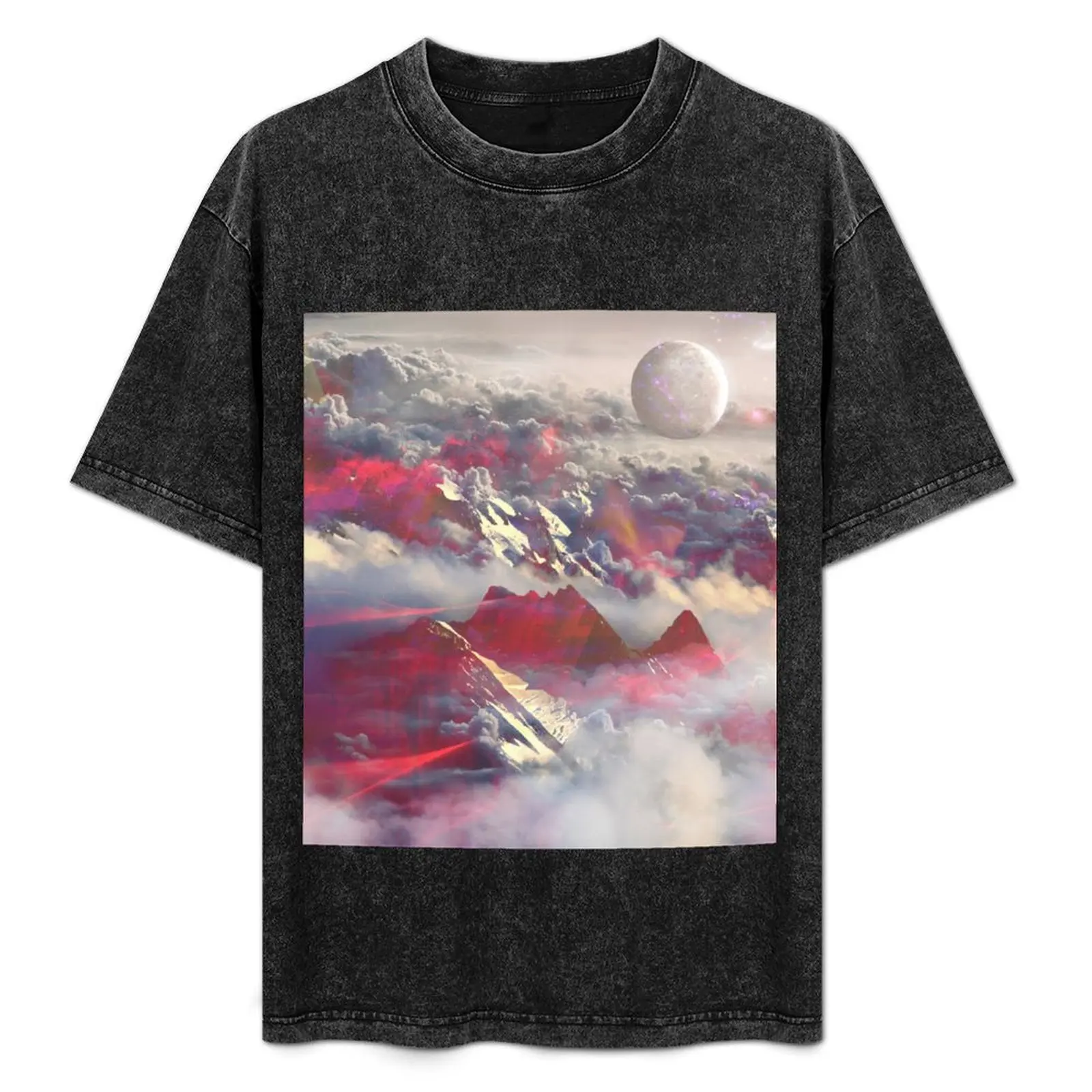 Above the clouds T-Shirt Soft Cotton Print T-Shirt