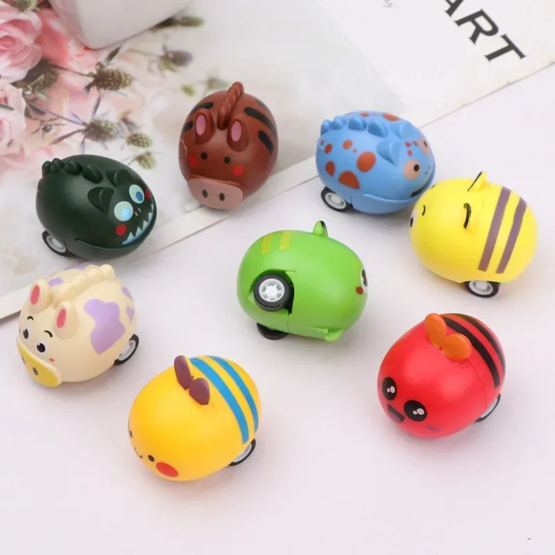 5 Pcs Mini Car Toys Cute Cartoon Animals Parent-Child Interaction Boys Girls Birthday Gift Party Toys