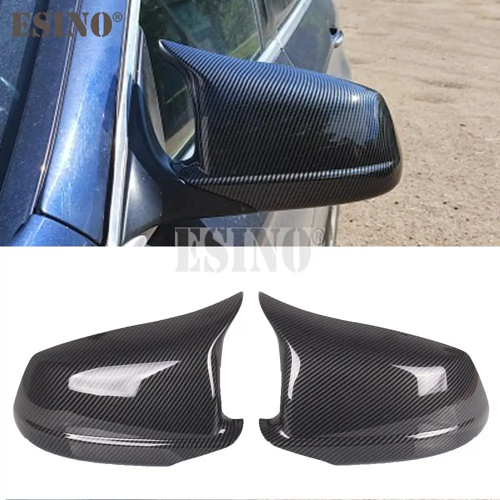 

2 x ABS Carbon Fiber Look Rearview Side Mirror Replacement Covers Cases For BMW F10 F11 F18 520i 528i 530i 535i 540i 550i