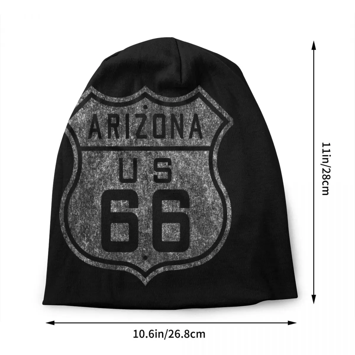 Vintage Route 66 Zeichen Schädel Mützen Mützen Unisex Winter warme Strick mütze Mode Erwachsenen Amerika Autobahn Motorhaube Hüte Ski mütze