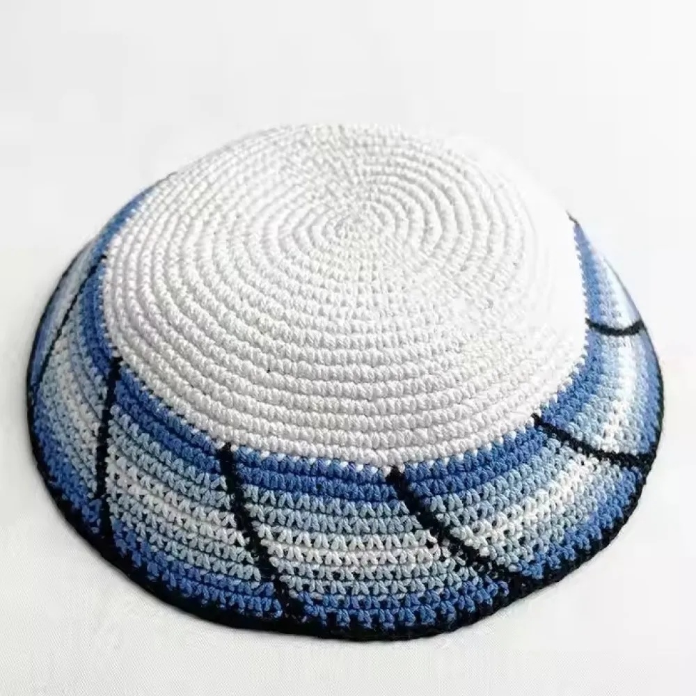 Breathable Cotton Skullcap Traditional Jewish Kippot Hat Ethnic Style Flat Dome Headwear Comfortable Casual Party Costume Access