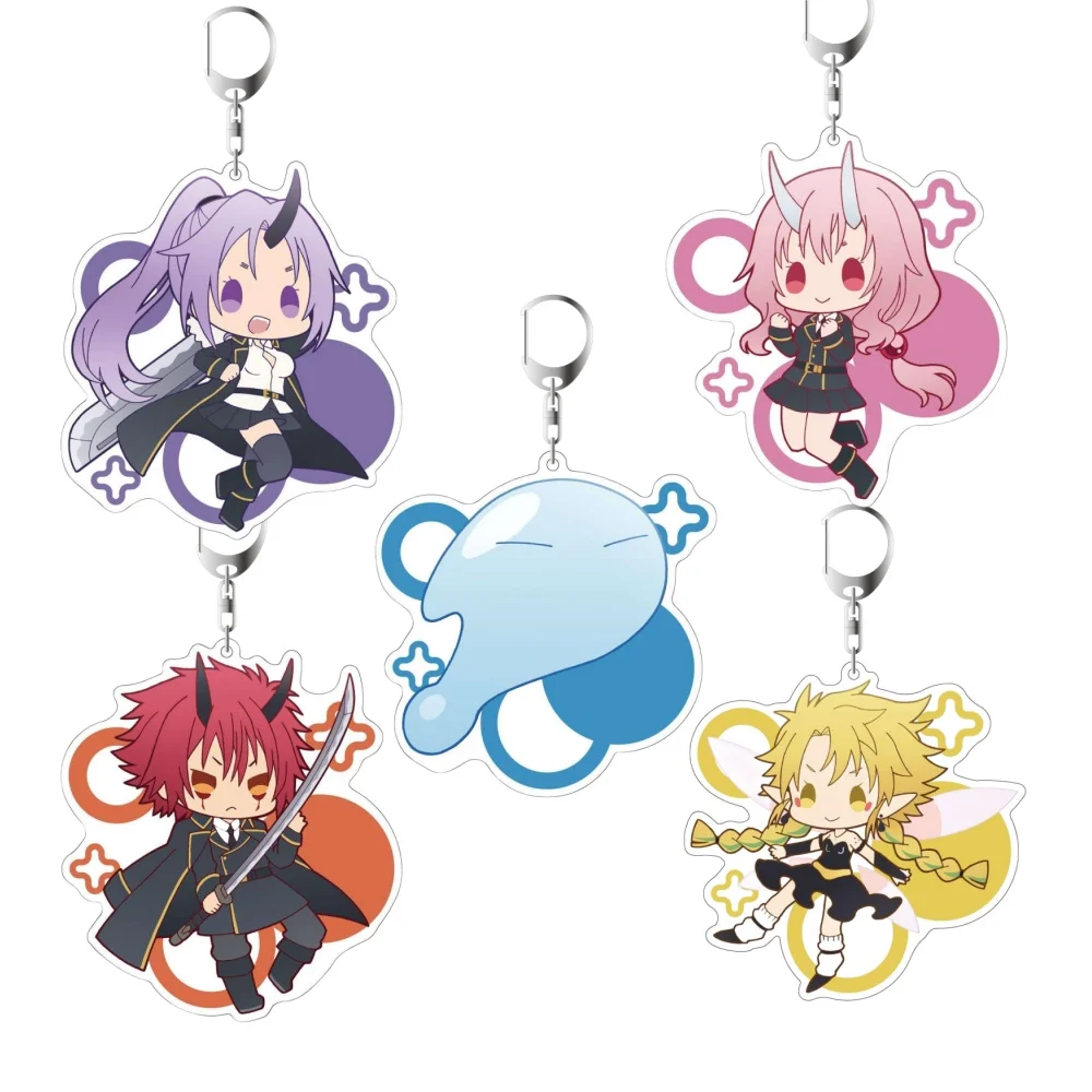 Anime Fans Gifts That Time I Got Reincarnated as a Slime Milim Rimuru HD Figures Acrylic Keychain Ornament Collection About 6cm