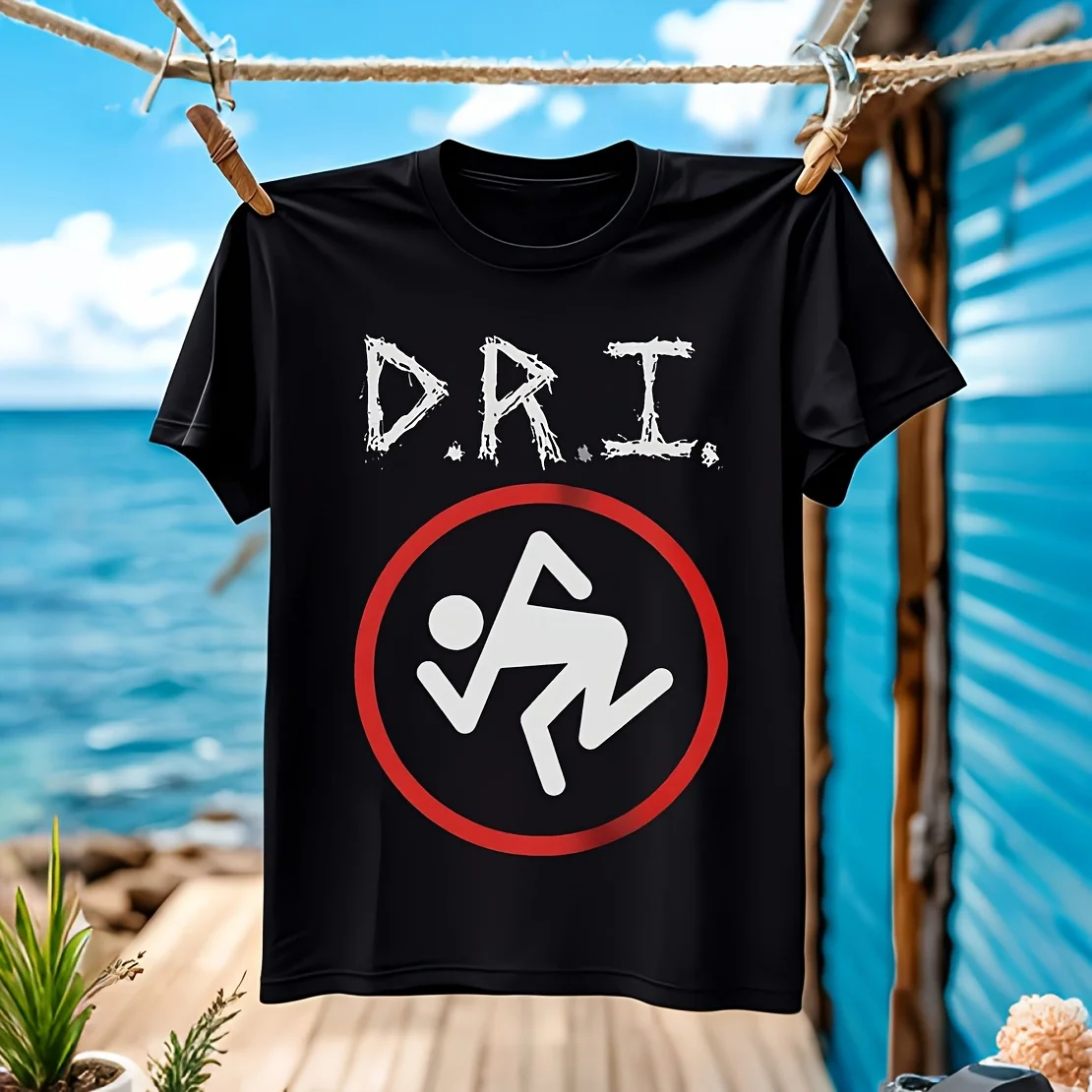 

Dirty Rotten Imbeciles, Skanker Graphic, D.R.I. Мужская футболка из 100% хлопка, повседневная, дышащая, удобная, для активного отдыха, wid