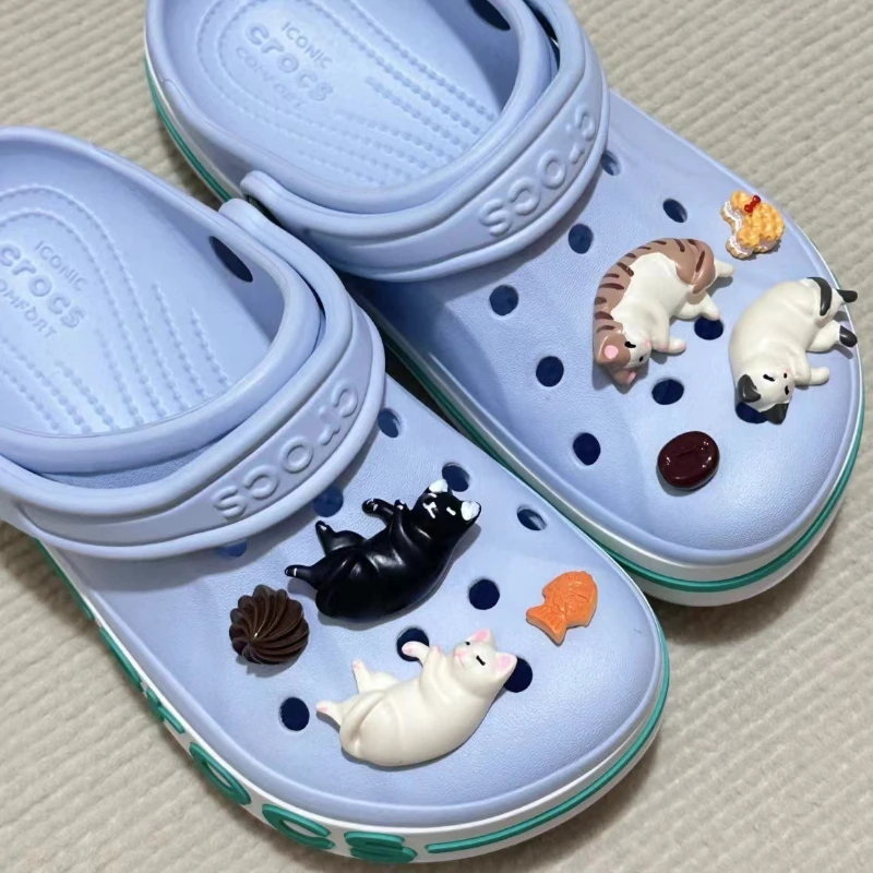 

（Shoeless）Lazy Healing Cat Hole Shoe Buckle DIY Detachable Cartoon Cute Cat Person Shoe Flower Upper Decoration