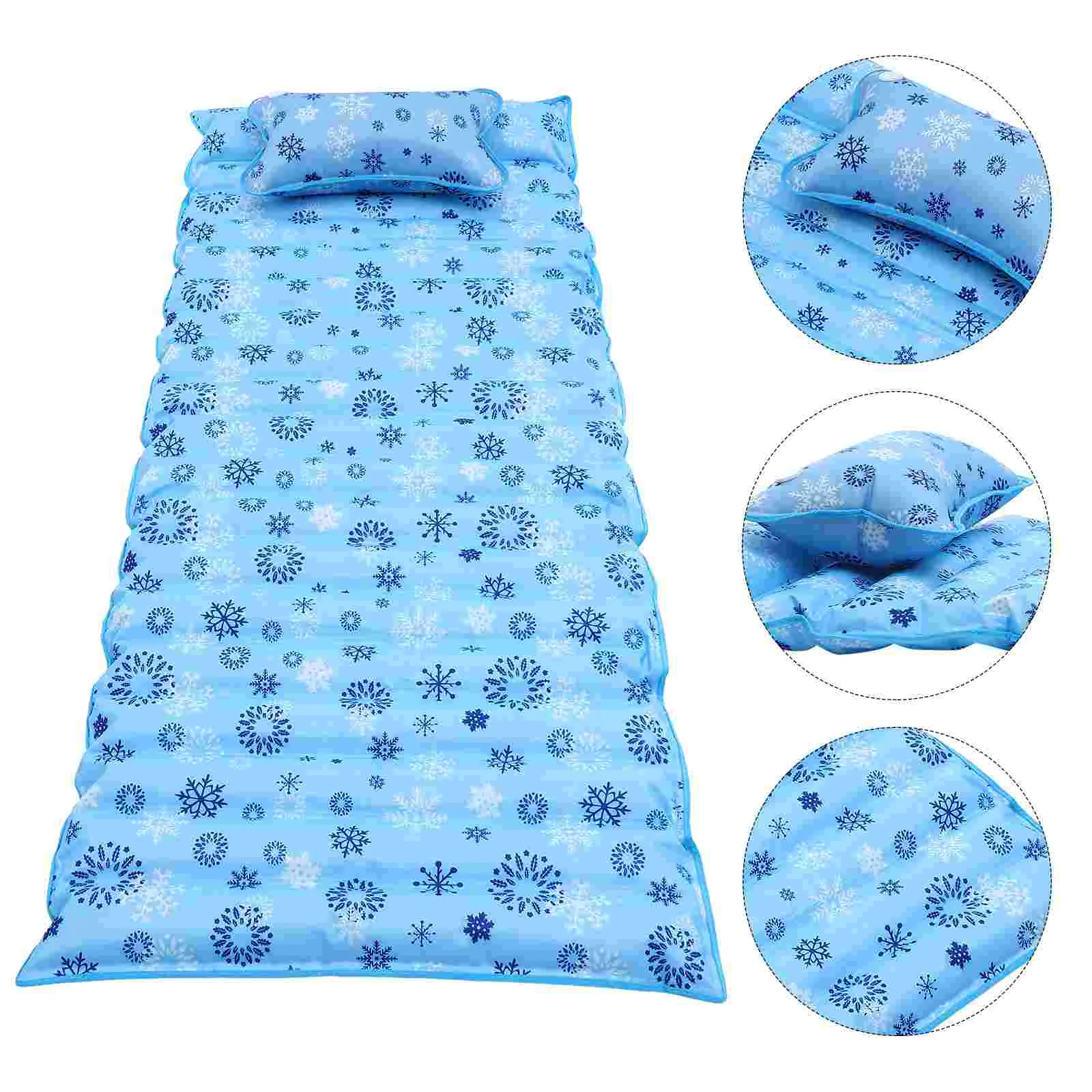 

Camping Sleeping Mat Cool Bed Mat Pad Cooling Gel Pillow Chilled Natural Comfort Sleeping Aid Ice Pillow Comfortable Sleep