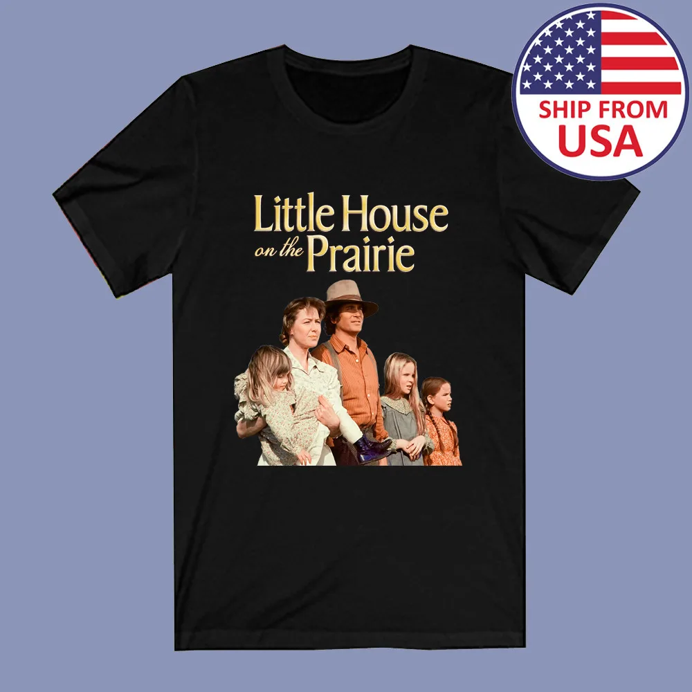 Little House on The Prairie Retro TV Show Black T-Shirt Size S to 4XL