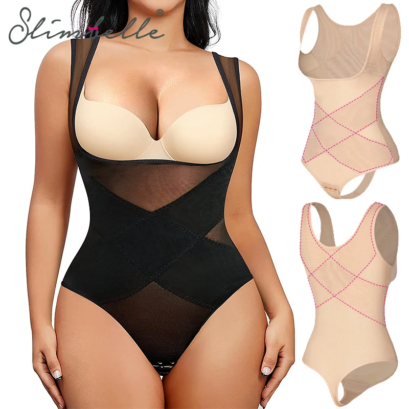 

Womens Full Shapewear X-shaped Stomach Girdles Bodysuits Thong Tummy Control Butt Lifter Body Shaper Waist Trainer Corsets